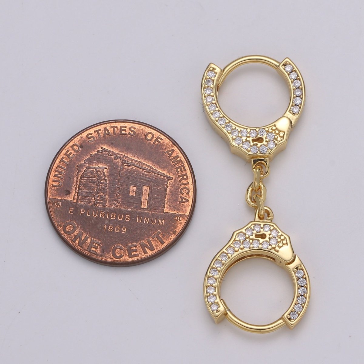 OS Handcuffs Gold Filled Huggies K-468