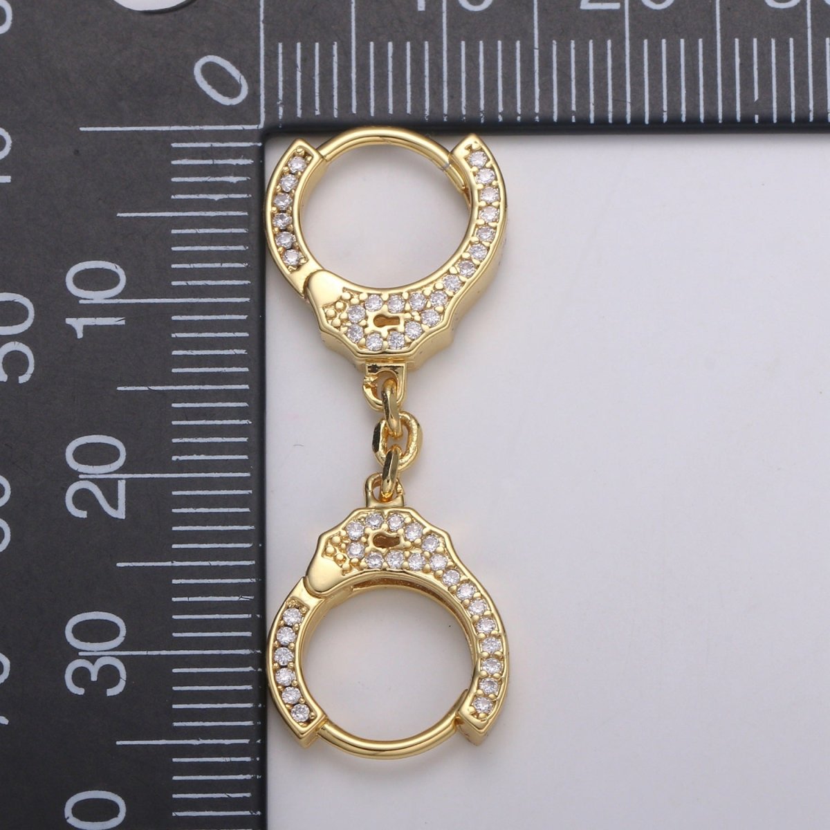 OS Handcuffs Gold Filled Huggies K-468