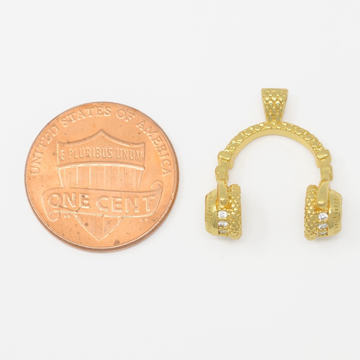 Headphone Gold Filled Pendants J-897