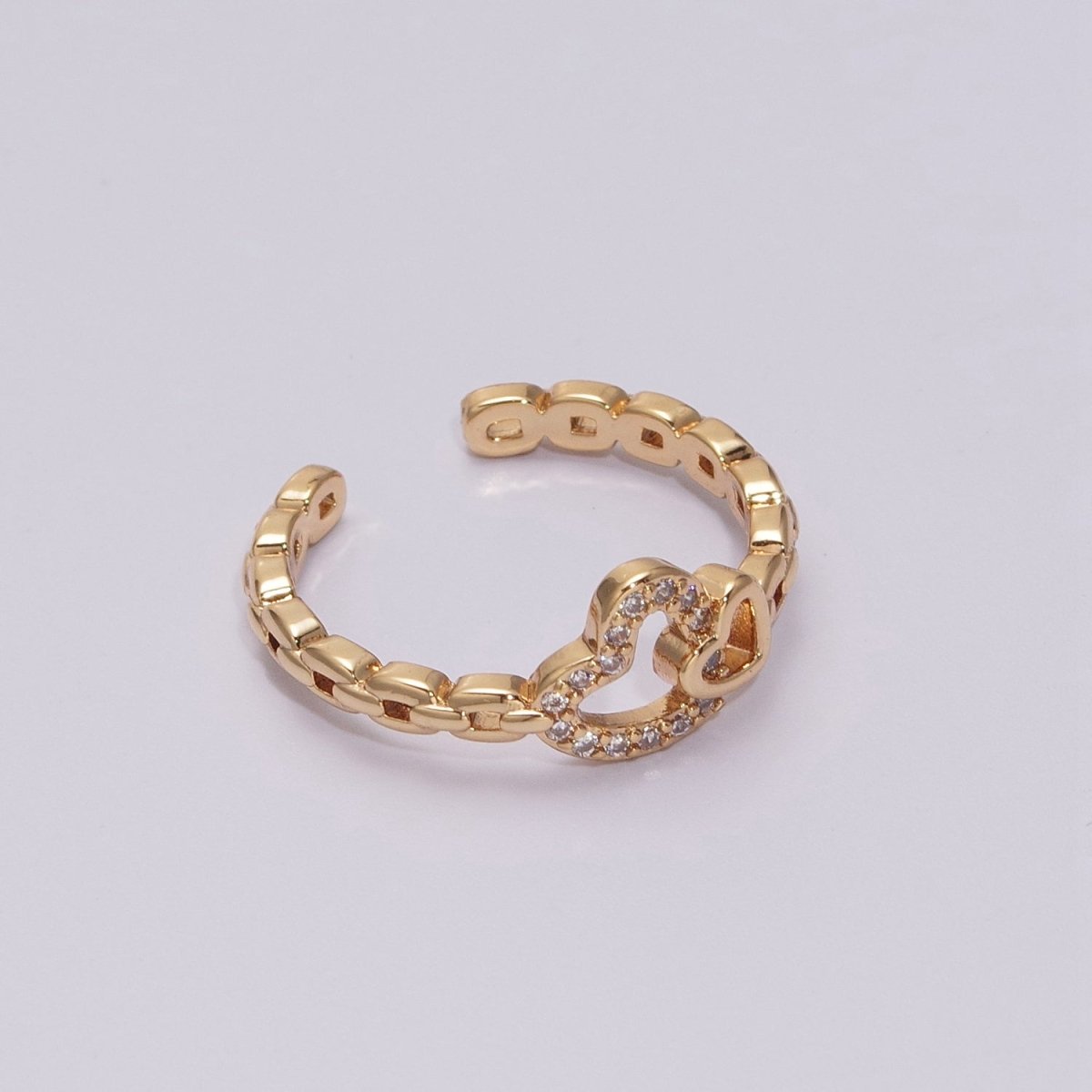 Heart rings, heart adjustable ring, open ring, LOVE rings, double heart ring, gold heart rings, LOVE rings, Silver heart rings, thin heart U-096
