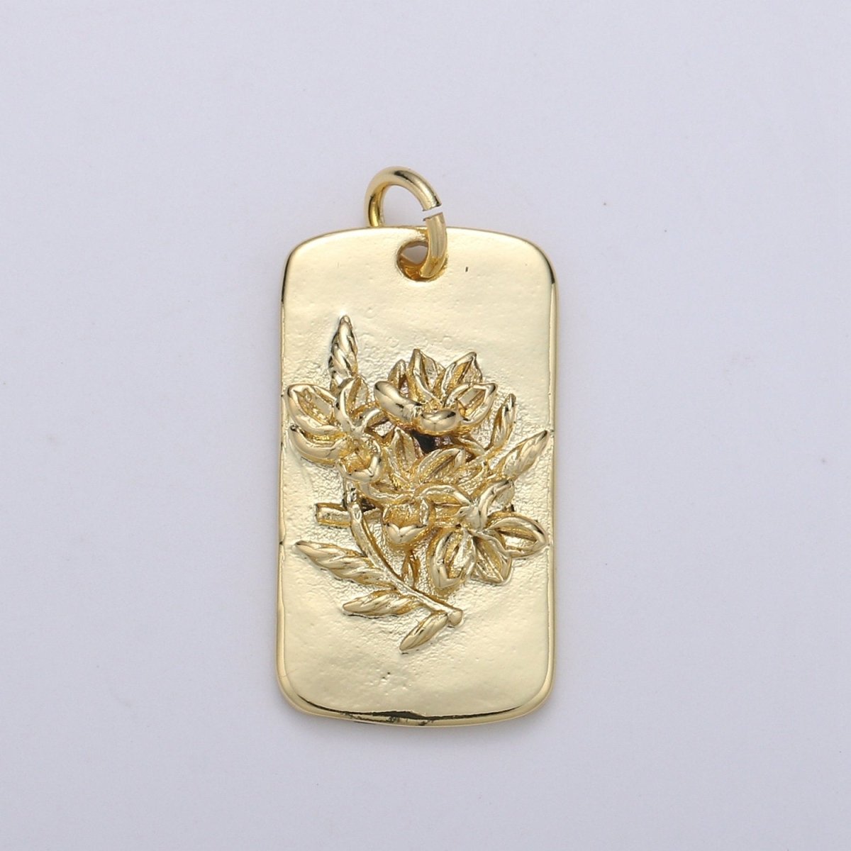 Hibiscus  Charms, Gold Hibiscus Pendant, Dainty Hibiscus Charm, Small Wild Flower Charm for Necklace Floral Flower Tag Jewelry D-766