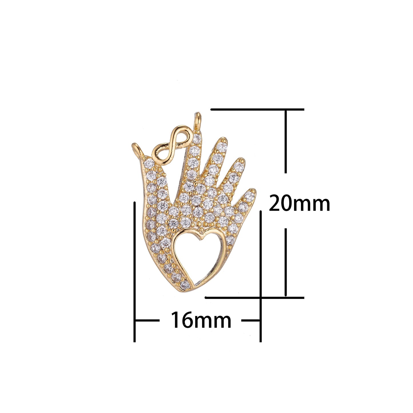 Dainty Gold Love Bird Dove Bracelet Connector, 18K Gold Filled Micro Pave CZ Charm, Eternal Forever Love Necklace Pendant for Jewelry Making F-238