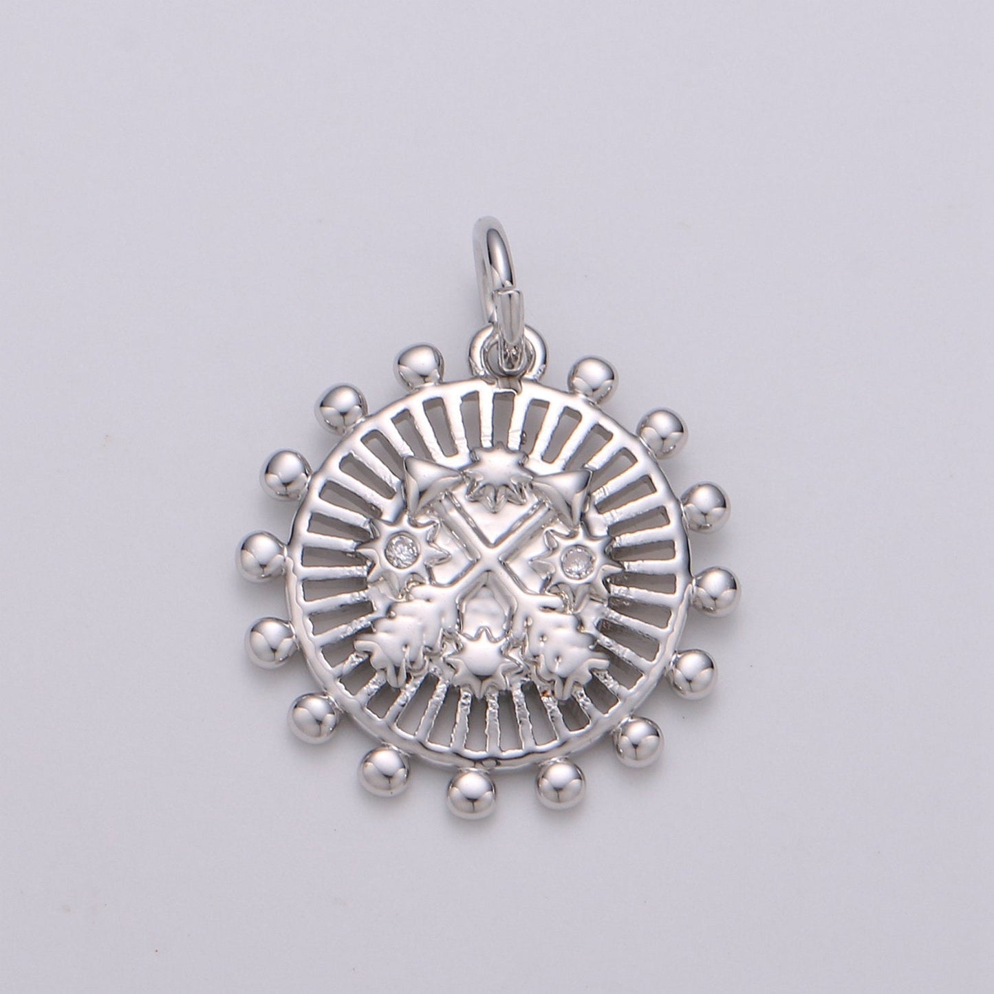 18x15mm 24k Gold Filled Coin Medallion, Arrow Charms, Round Pendant Silver Medallion for Bracelet Earring Necklace Making D-357 D-358