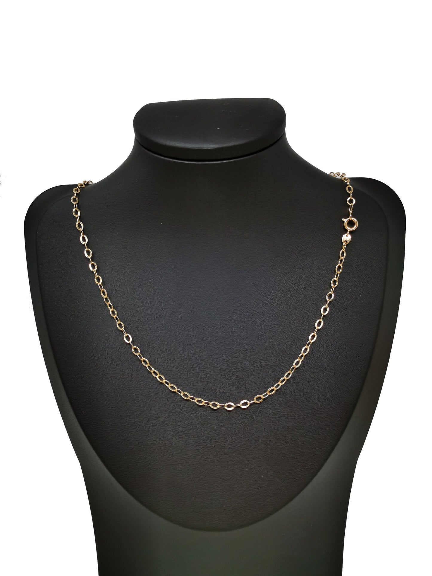 18K Gold Filled Finished Chain, 17.7 Inch Rolo Chain Necklace, Dainty 3mm Rolo Necklace w/ Spring Ring | CN-718  Clearance Pricing