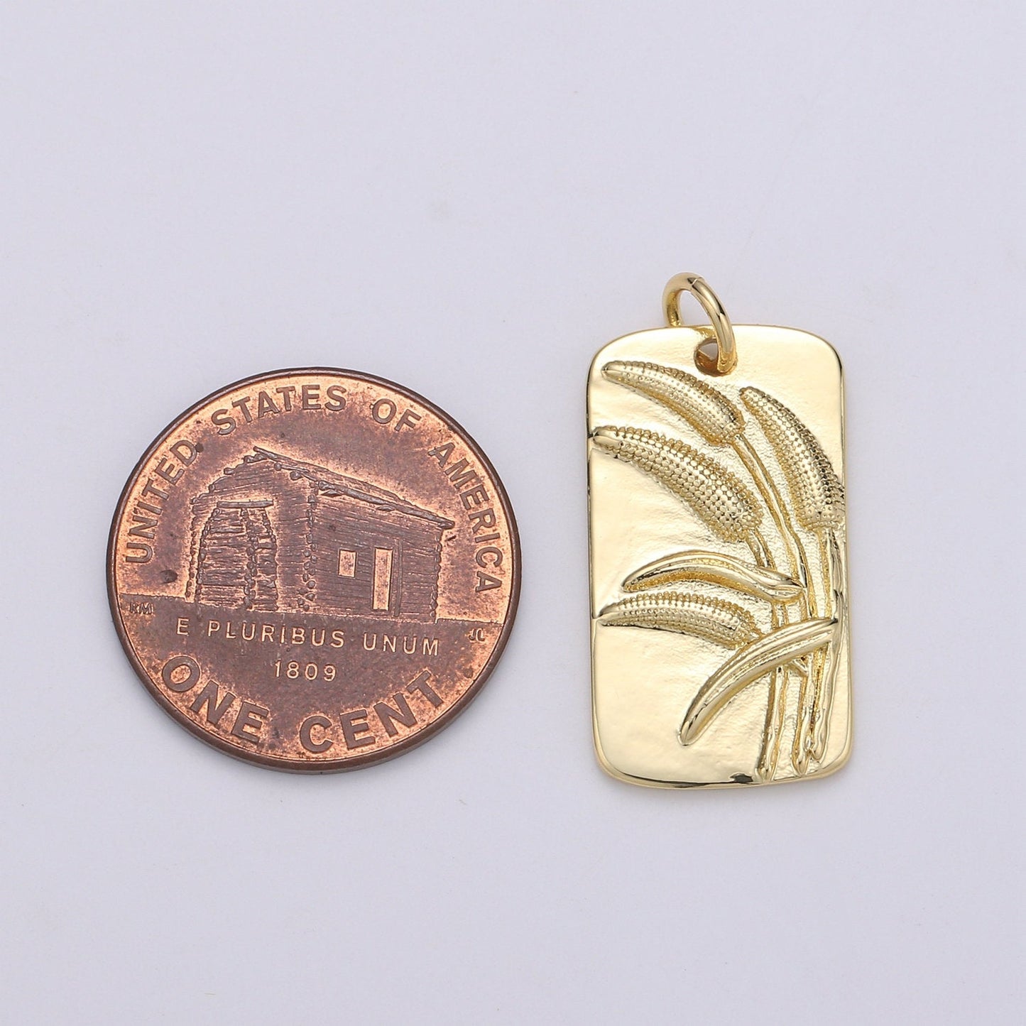 Wild Flower Charms, Gold Flower Pendant, Dainty Flower Charm, Small Tag Charm for Necklace Floral Flower Jewelry in 14k gold filled D-752