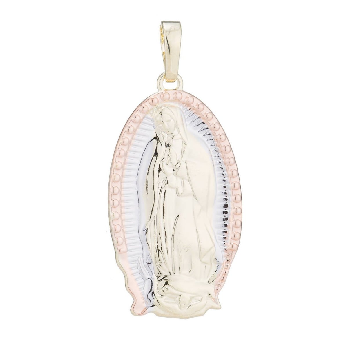 Lady Guadalupe Pendant Gold Filled Necklace - Virgin Mary Necklace Pendant - Rose Gold Filled Pendant - Religious Jewelry H-448