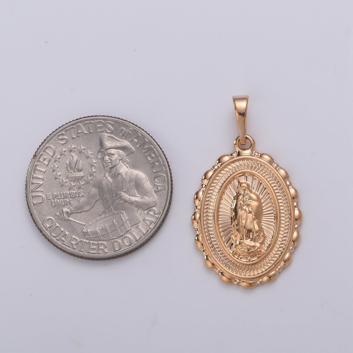Lady of Guadalupe Holy Mary Rose Gold Filled Pendants  J-108