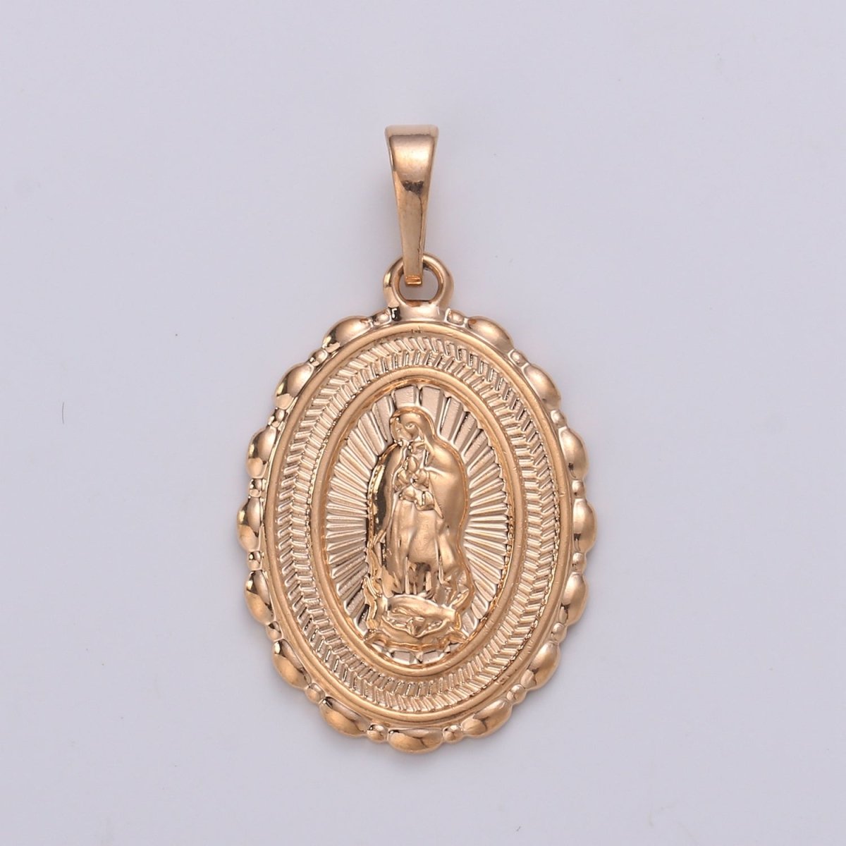 Lady of Guadalupe Holy Mary Rose Gold Filled Pendants  J-108