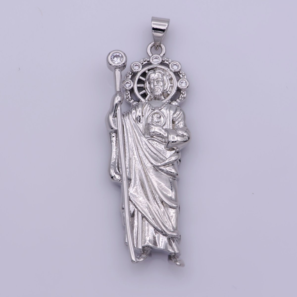 Large Gold St Jude Pendant San Judas Tadeo Medalla Charm medallion Patron Saint of Hopeless Cause Rosary Necklace Jewelry Supply N-1338 N-1339