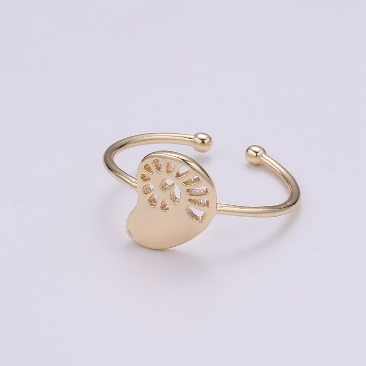 Mango 18k Gold Ring, Adjustable Gold Curb Ring, Simple Fruit Ring, Rip Wave Ring R-265