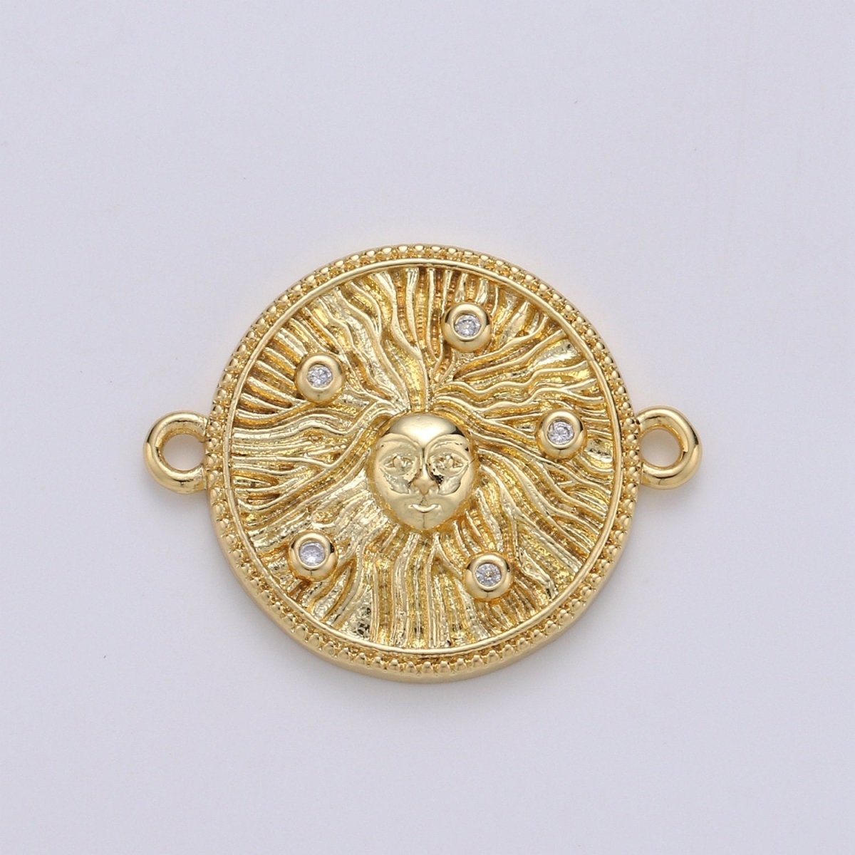 Medusa medallion Connector Bracelet Connector, 14k Gold Filled Charm Connector for Bracelet Necklace Pendant , Medusa Bracelet F-519
