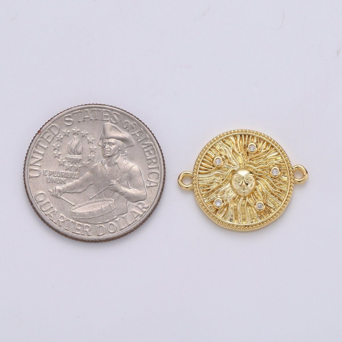 Medusa medallion Connector Bracelet Connector, 14k Gold Filled Charm Connector for Bracelet Necklace Pendant , Medusa Bracelet F-519