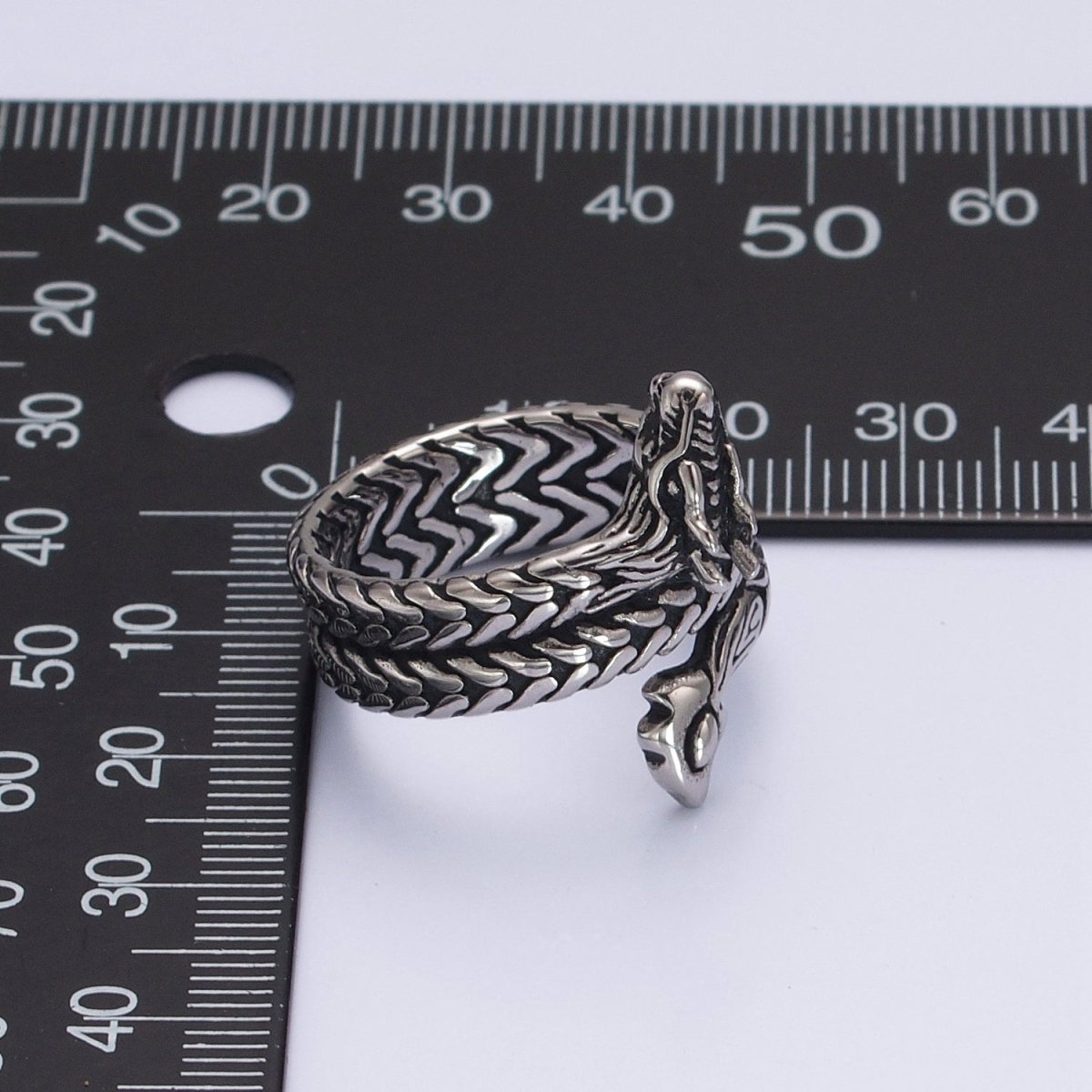 Men's Dragon Ring Silver Stainless Steel Punk Style Streetwear Biker Band S-065 S-066 S-229 S-230