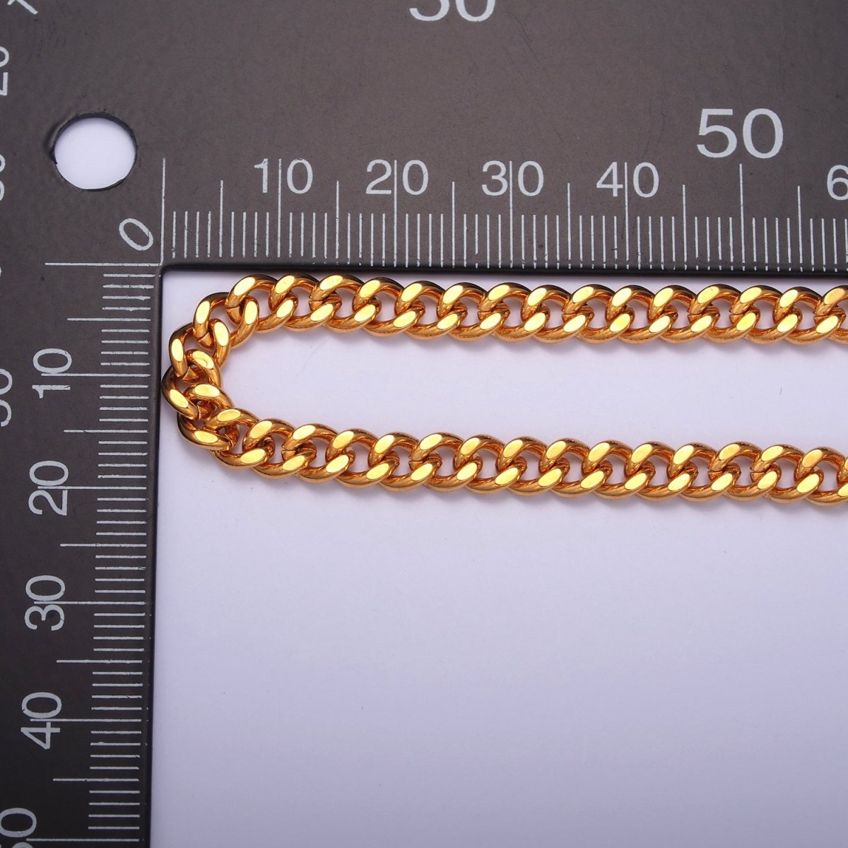 Miami Cuban Curb Link Unfinished Chain, 5mm 24k Gold Filled Chain 19.5 inch long | WA-1399 Clearance Pricing