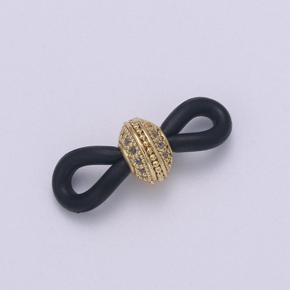 Micro Pave Beads Gold Face Mask cord tip Chain Facemask, glasses, silicone connector, eyewear accessories, jewelry manufacturing K-442 K-443 K-621 K-622