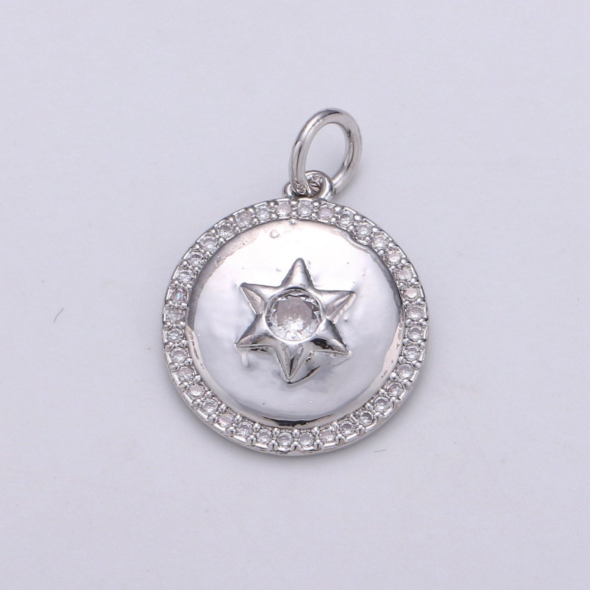 Micro Pave Celestial Jewelry Gold Star Charm Jewelry Making Supply 24K Gold Filled Findings D-407 D-408