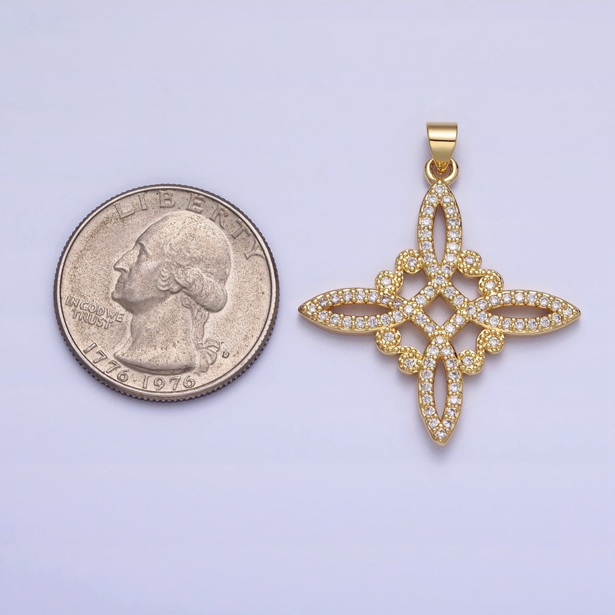 Micro Pave Celtic Knot Gold CZ Eternity Knot Circle Pendant Charm Statement Jewelry Luxury Elegant AA145