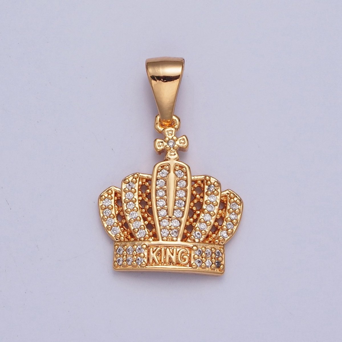 Micro Pave Clear CZ KING Royal Crown, X-366