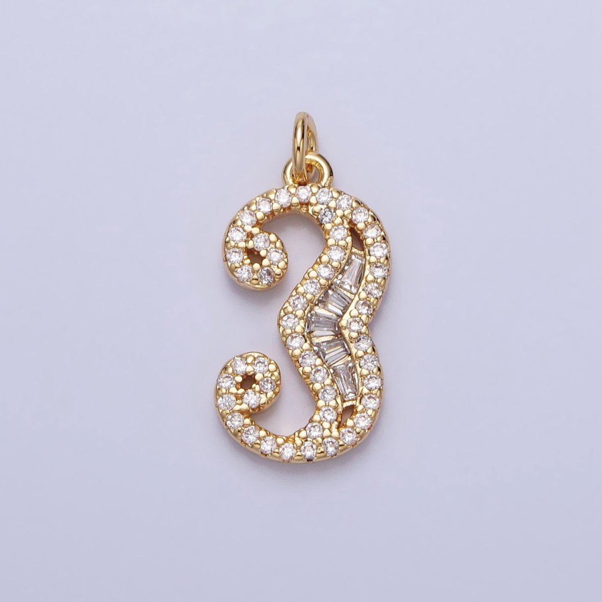 Micro Pave CZ Numbering Charms Pave Dangle Gold Filled Over Brass Number Charms Women Pave Number Findings Number 0-9 Charms AC519 - AC528