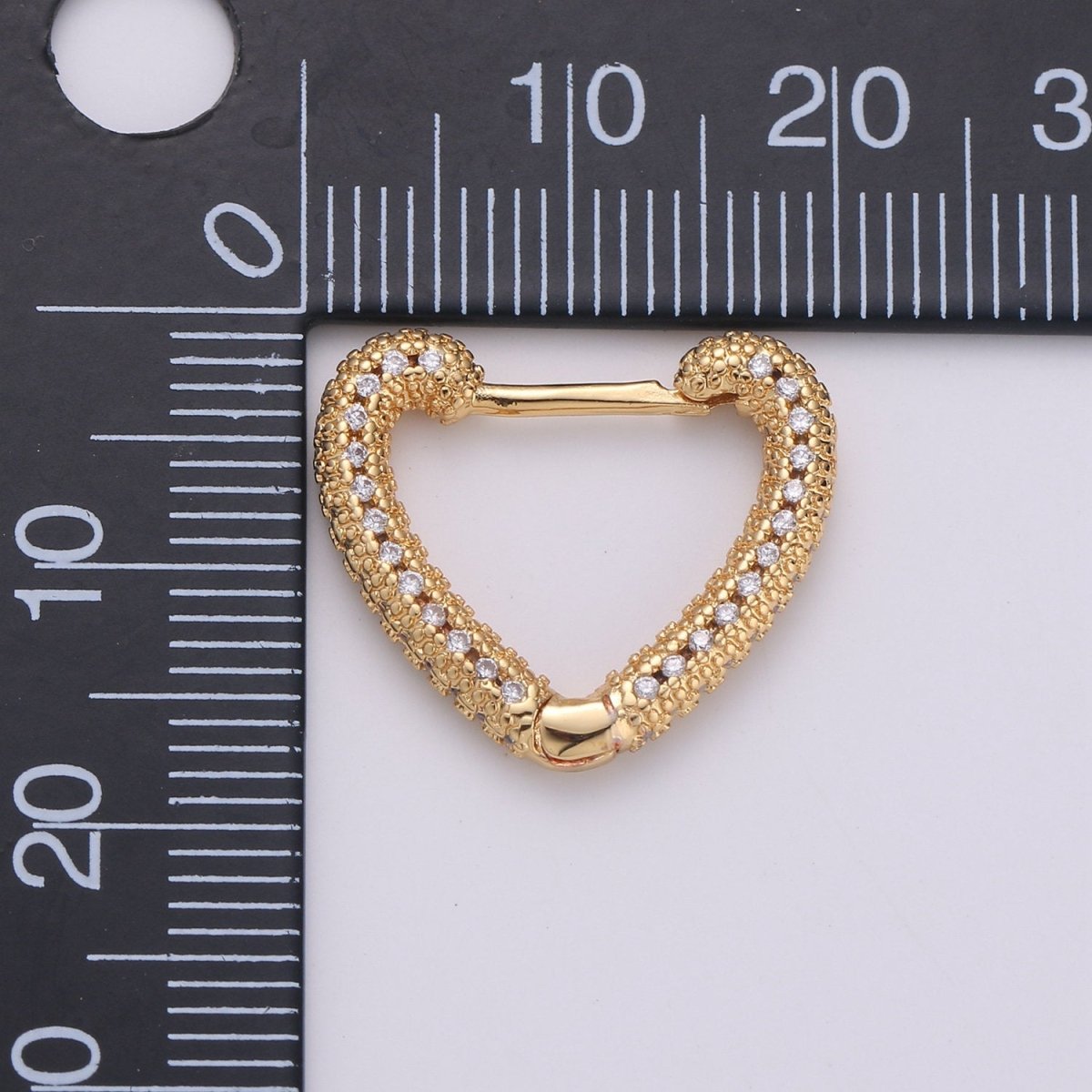 Micro Pave Heart Hoop Earrings, Cubic Hoop Huggie Earrings, Gold Hoop Earrings, Dainty Hoop Earrings, Minimalist Hoop Earring, K-549