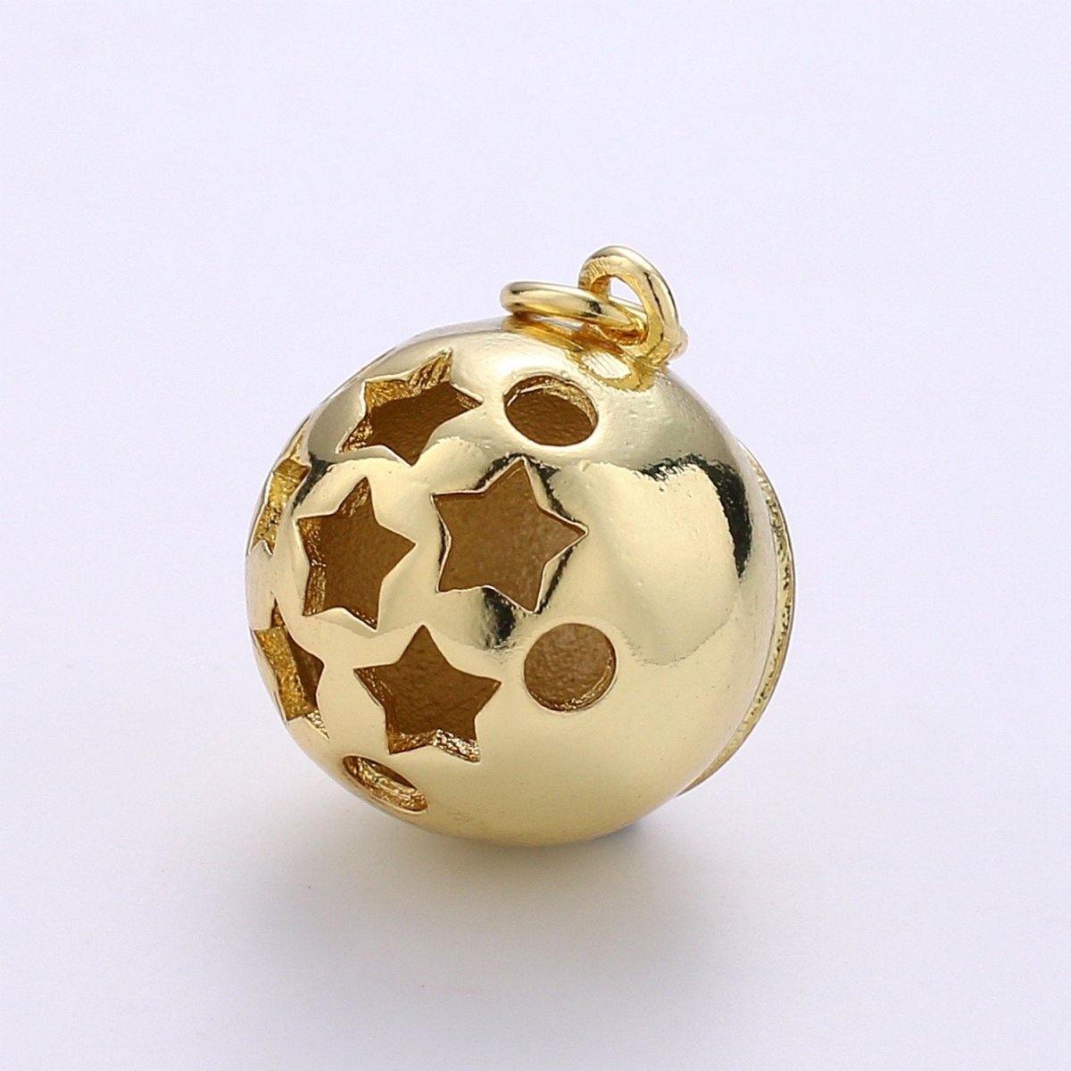 Micro Pave Moon Charm Crescent Moon Charm Ball Charm Ornament Moon Pendant 14K Gold Filled Celestial Necklace Bracelet Charm Jewelry Making, D-704