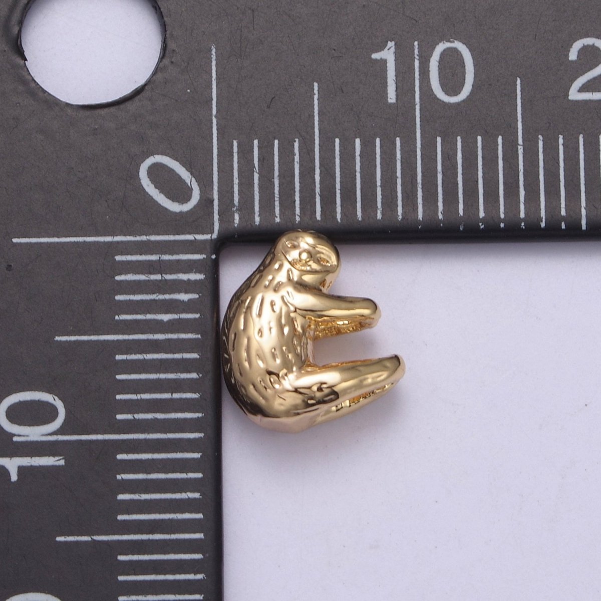 Mini 16K Gold Filled Lazy Sloth Charm for Necklace Bracelet Pendant Jewelry N-629