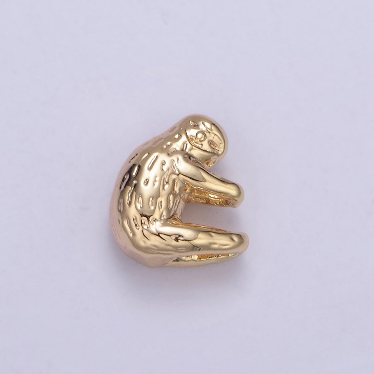 Mini 16K Gold Filled Lazy Sloth Charm for Necklace Bracelet Pendant Jewelry N-629