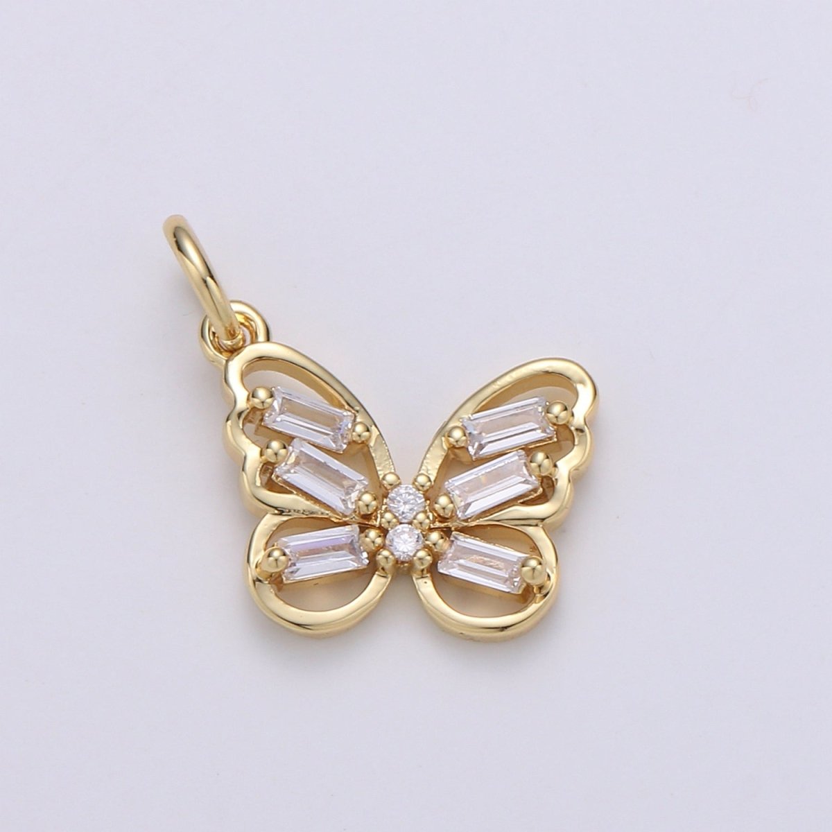 Mini 24k Gold Filled Butterfly Charm E-006