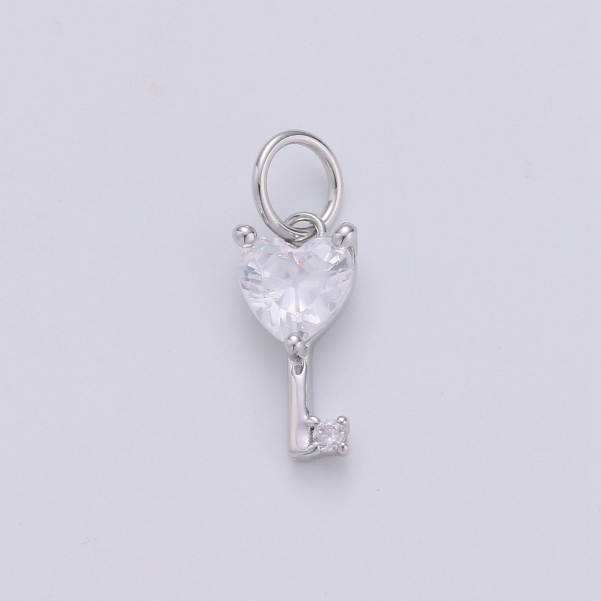 Mini 24k Gold Filled Heart Charms, Gold Filled Love Charm, Cubic Charm ,Gold Love Key charm Relationship Jewelry Inspired D-561