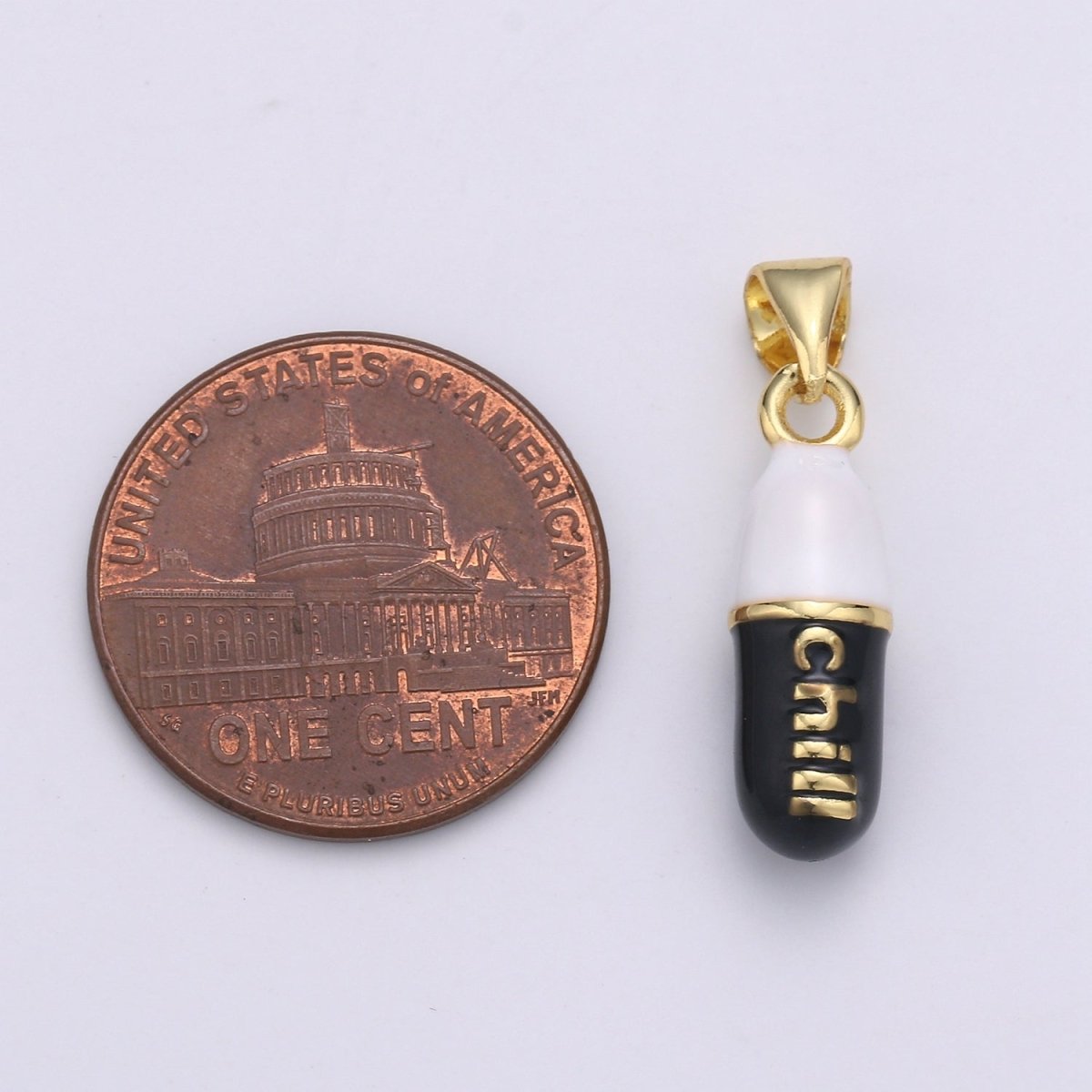 Mini 24K Gold Filled Pill Bar Charm Enamel Pink Love Chill Happy Pill Pendant for Bracelet Necklace Earring Component Supply 23x5mm J-203~J-207,J-209~J-213,J-244~J-248