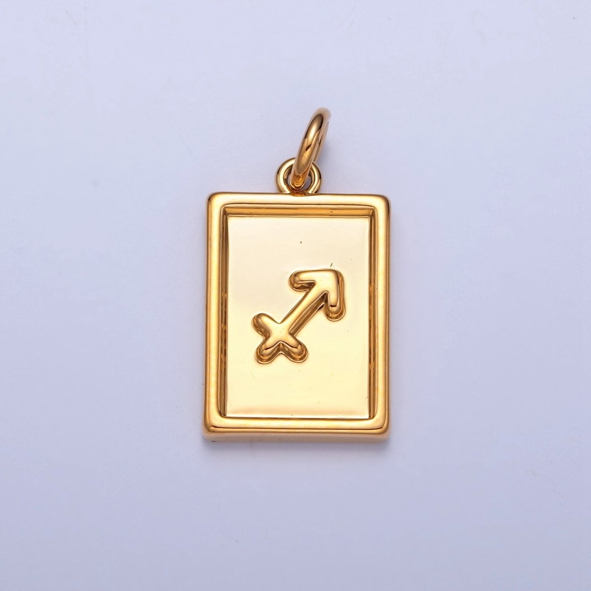 Mini 24k Gold Filled Tag Zodiac Charm Dainty Tile Astrological Zodiac Signs Add on Charm A-A1427-A-A1432