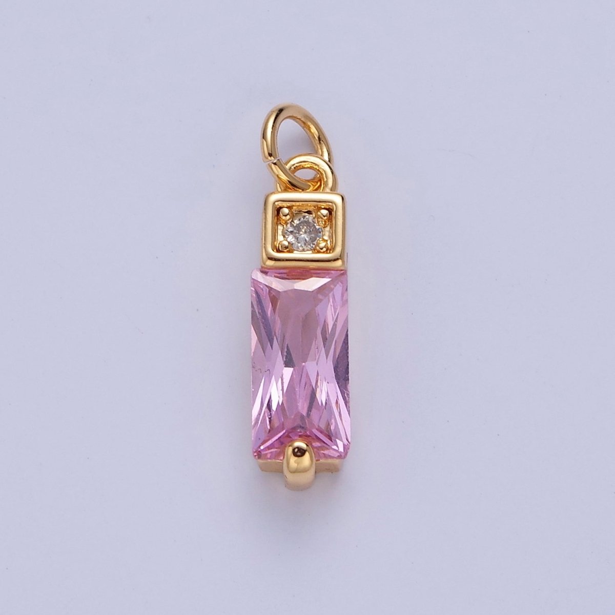 Mini Baguette Cz Charm Black Green Pink CZ Stone for Dangle Charm W-290 W-291 W-292
