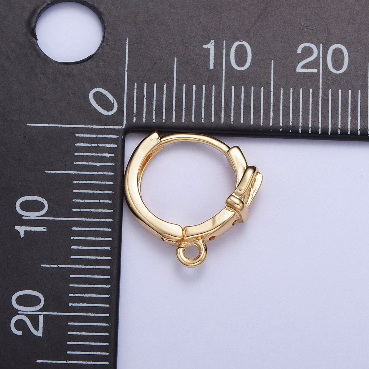 Mini Belt Buckle Huggie Hoop Earrings with Open Link Loop Supply For Jewelry Making L-812