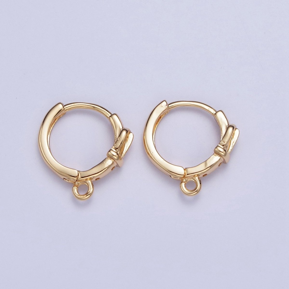 Mini Belt Buckle Huggie Hoop Earrings with Open Link Loop Supply For Jewelry Making L-812