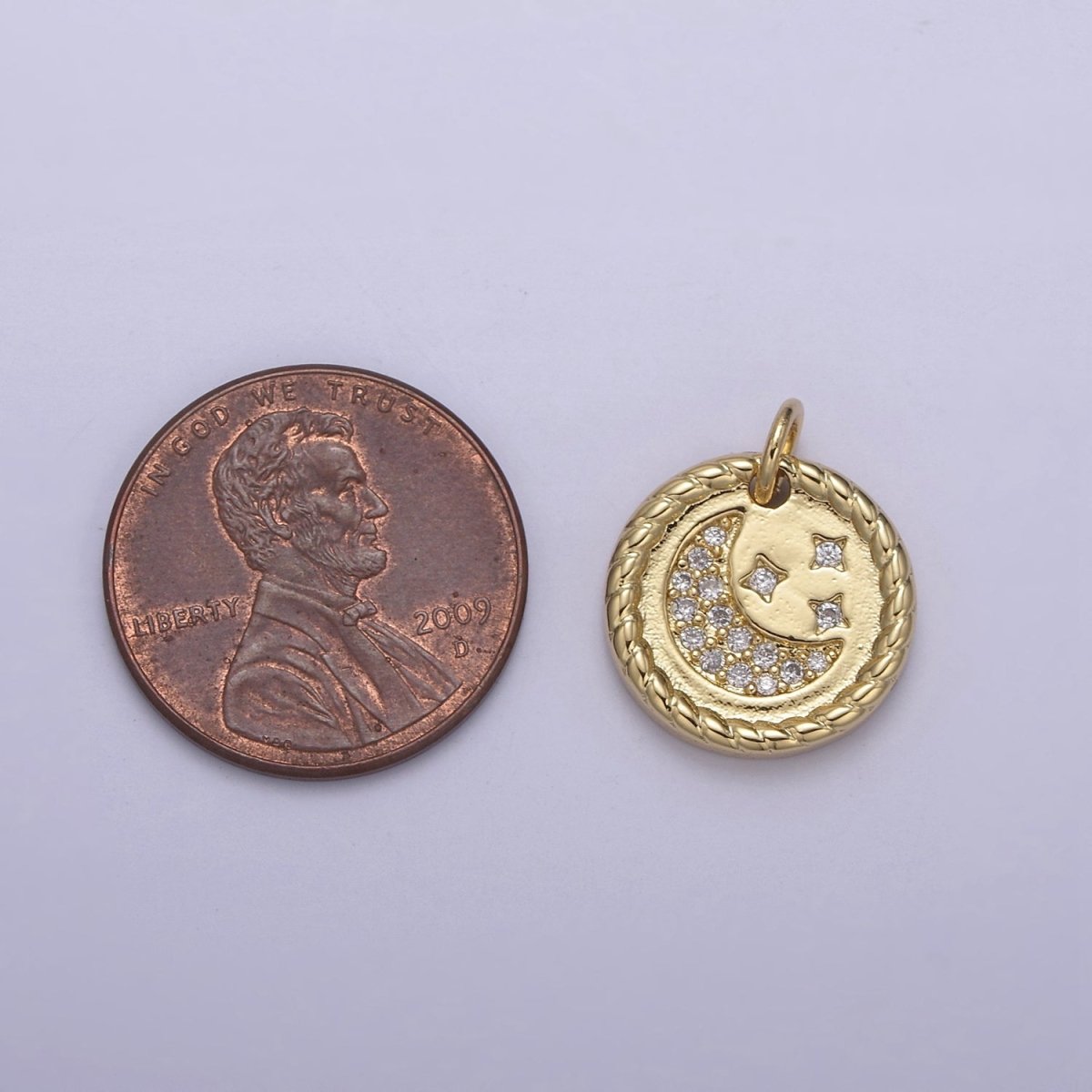 Mini Celestial Charm 14k Gold Filled Crescent Moon Star Charm Add on Charm for Bracelet Necklace Earring N-810