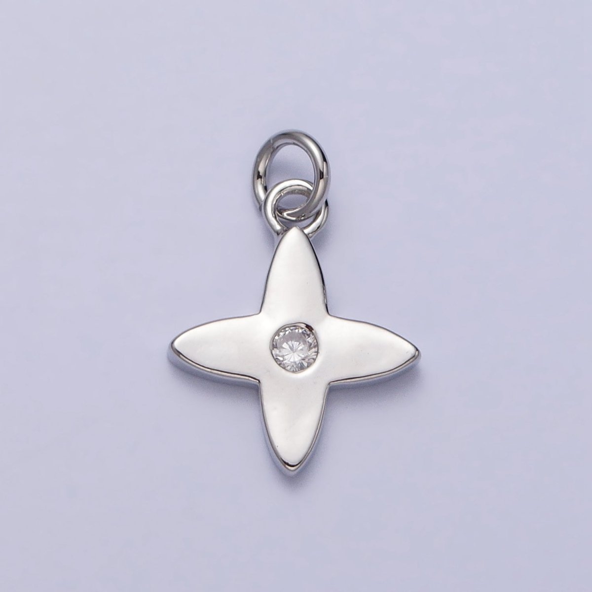 Mini Celestial Star Blossom Flower CZ Charm in Gold & Silver | AC224 AC303