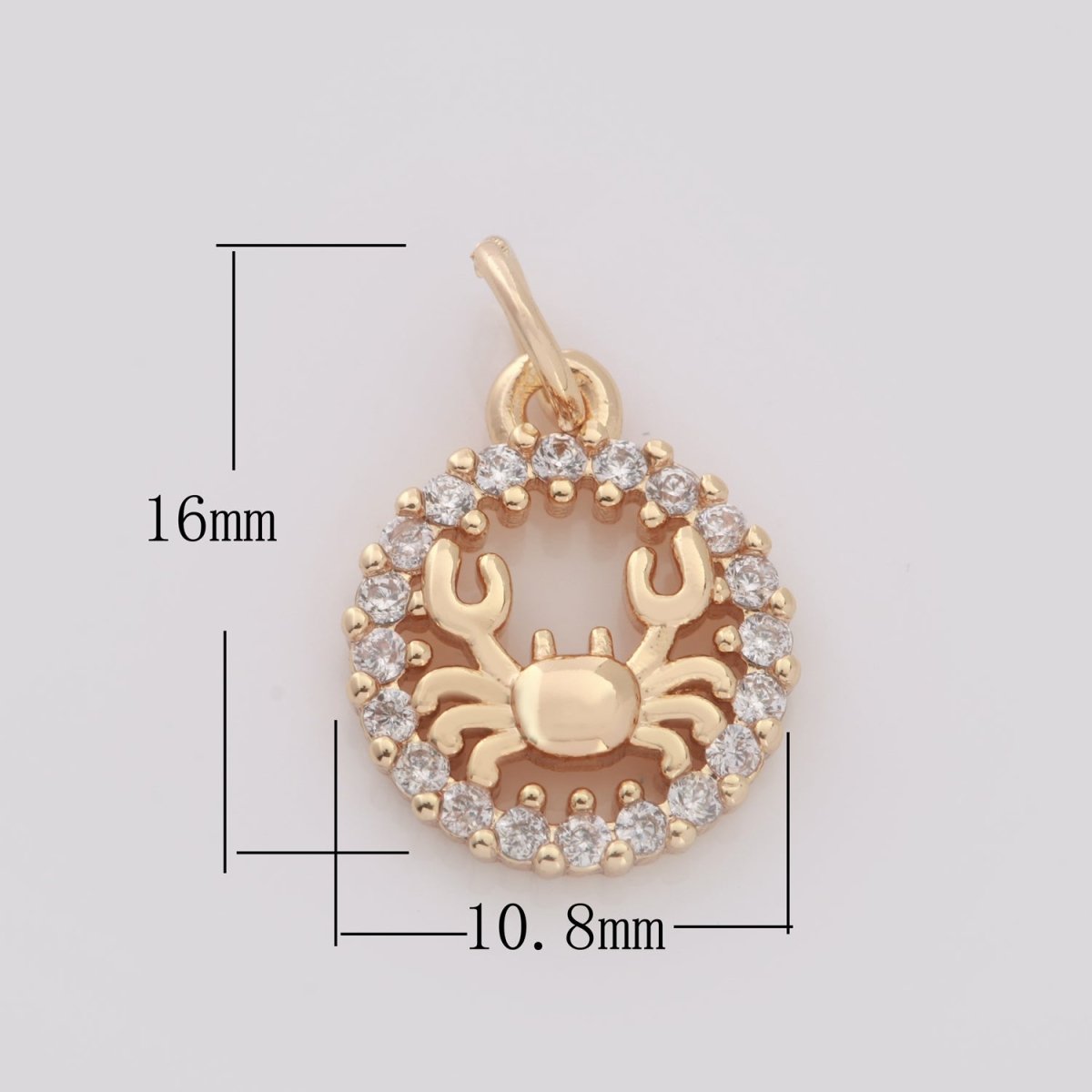 Mini Crab Charm Dainty Wild Crab Beach Animal Under the water inspired for Necklace Earring Bracelet Supply M-749