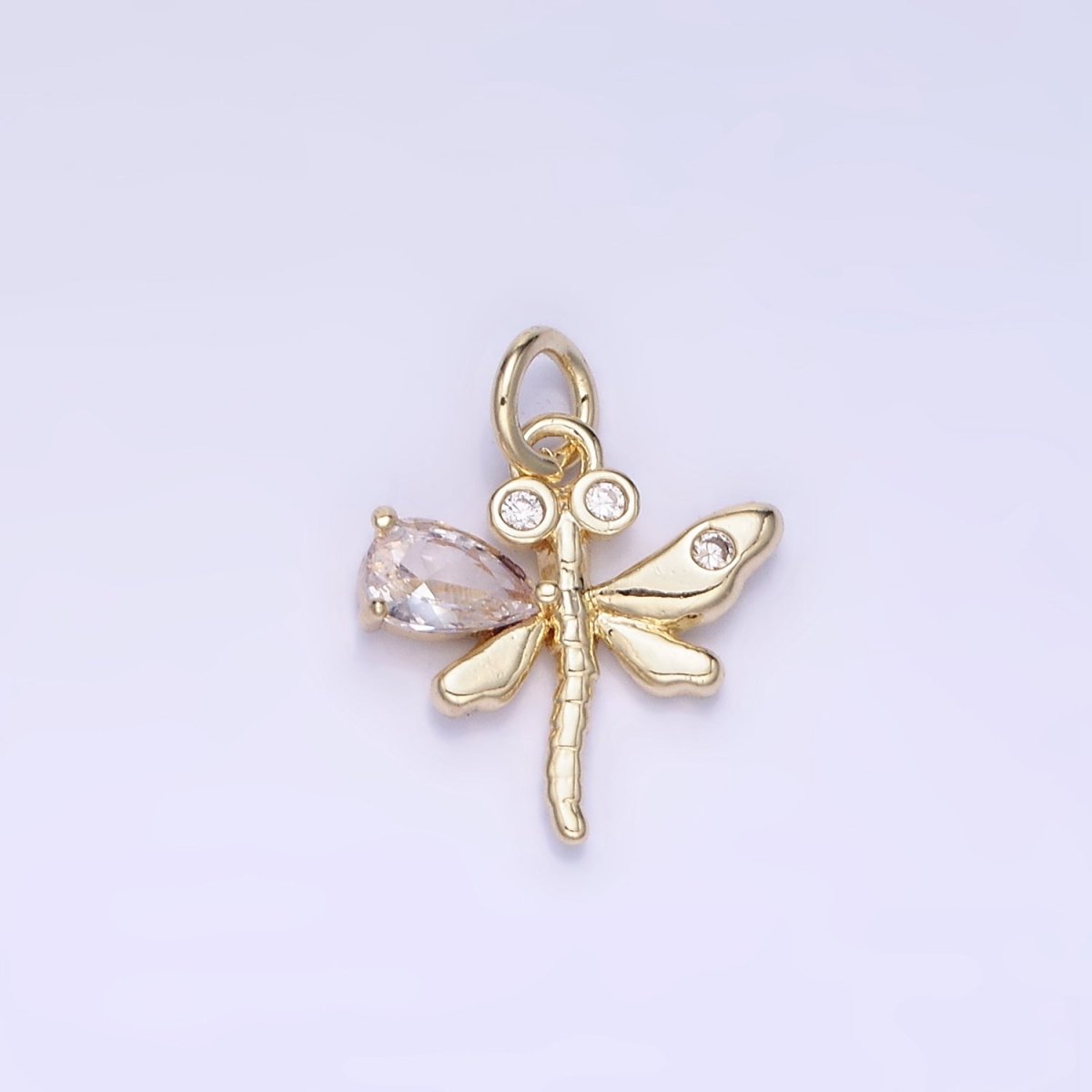 Mini Dragon Fly Charm 14K Gold Filled Insect Pendant | AG-673