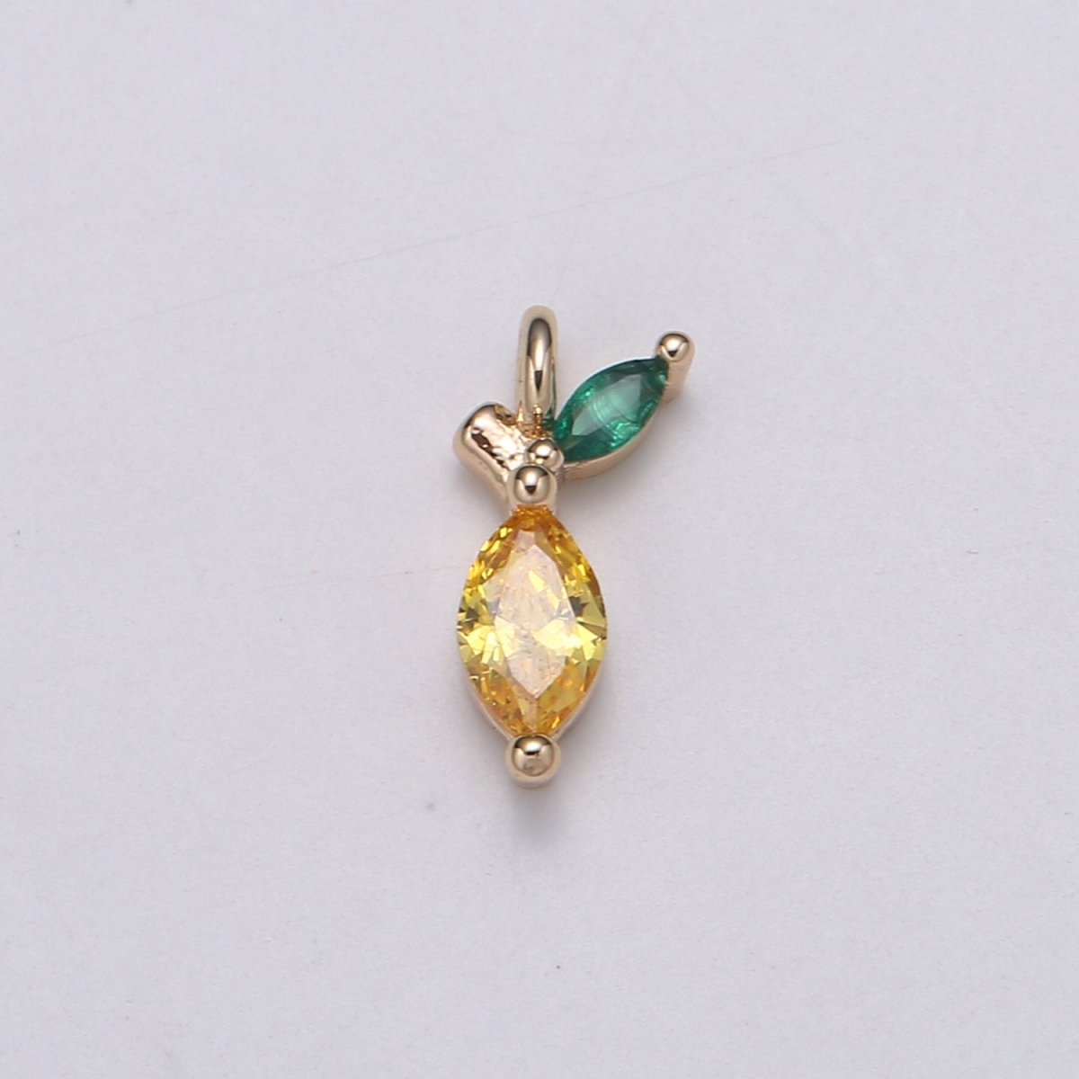 Mini Fruit Charm 18k Gold filled Yellow Charm for Bracelet Necklace Earring Component Fresh Fruity Charming Fruit Collection