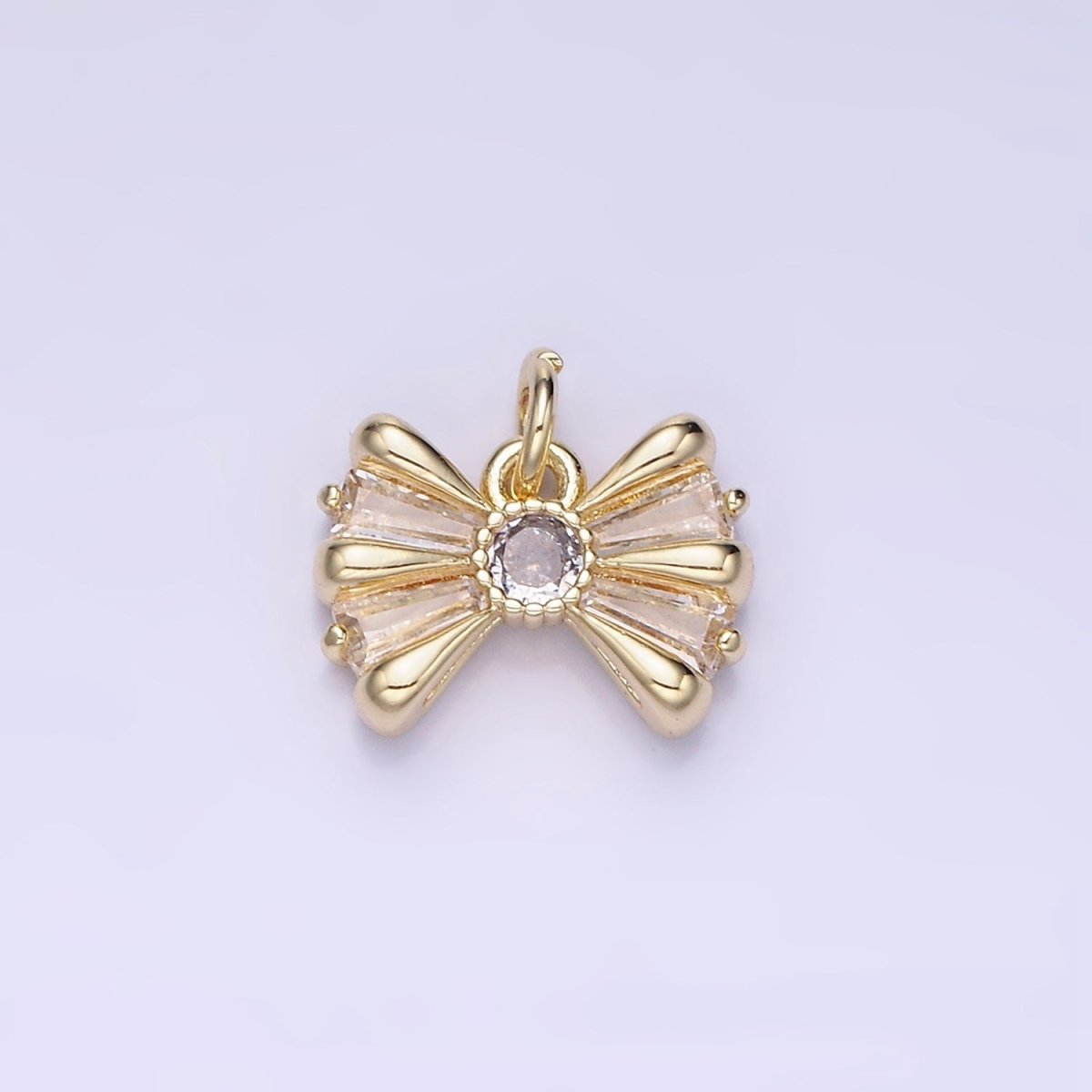 Mini Gold Bow Charm for Bracelet Necklace Earring Supply AG679
