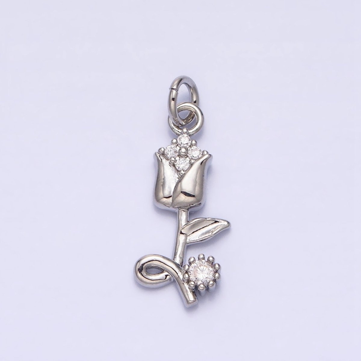 14K Gold Filled Rose Flower Mini Add-On Charm in Gold & Silver | AC500 AC501