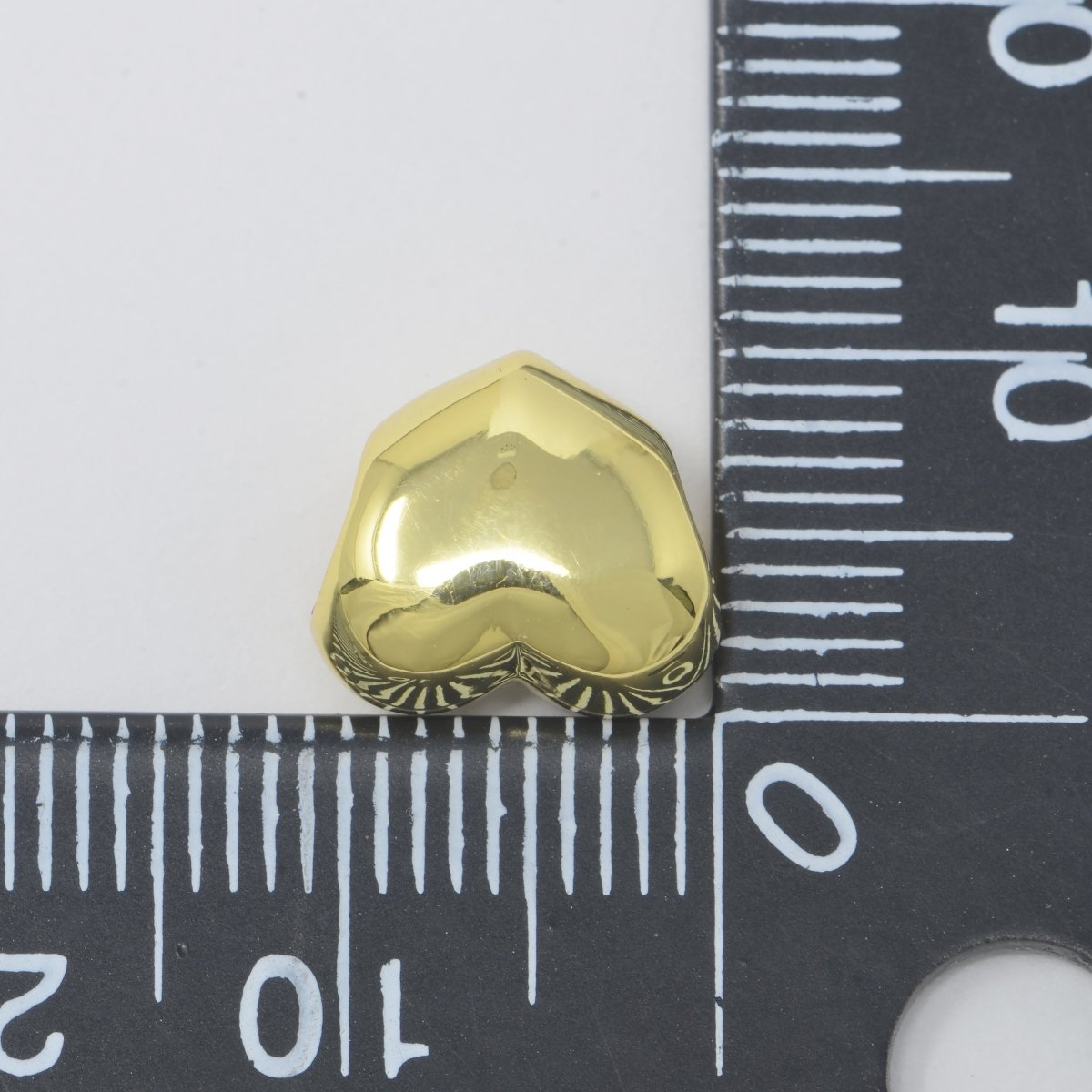 Mini Gold Heart Beads, Plain Gold Filled Love Valentine Couple Heart Accessories Making Beads B-573