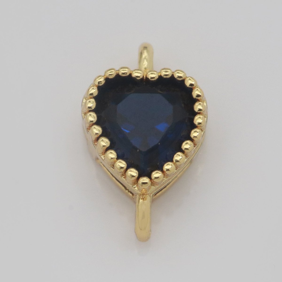 Mini Heart Charm Connector Cubic Love Cz Colorful Link Connector for Necklace Bracelet Earring Supply Y-330~Y-337