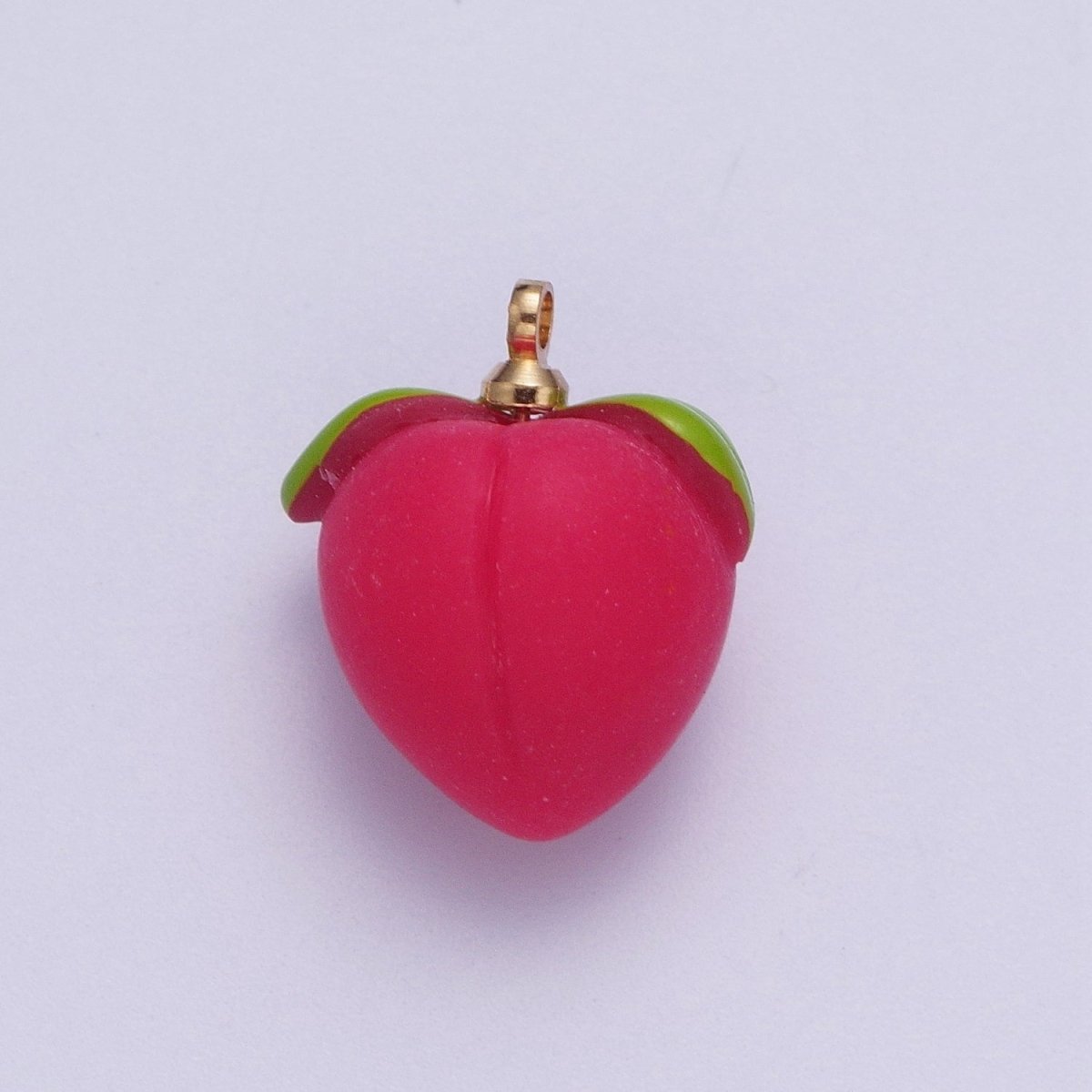 Mini Hot Pink Red Peach Charm For DIY Summer Fruits Jewelry Making | X-750