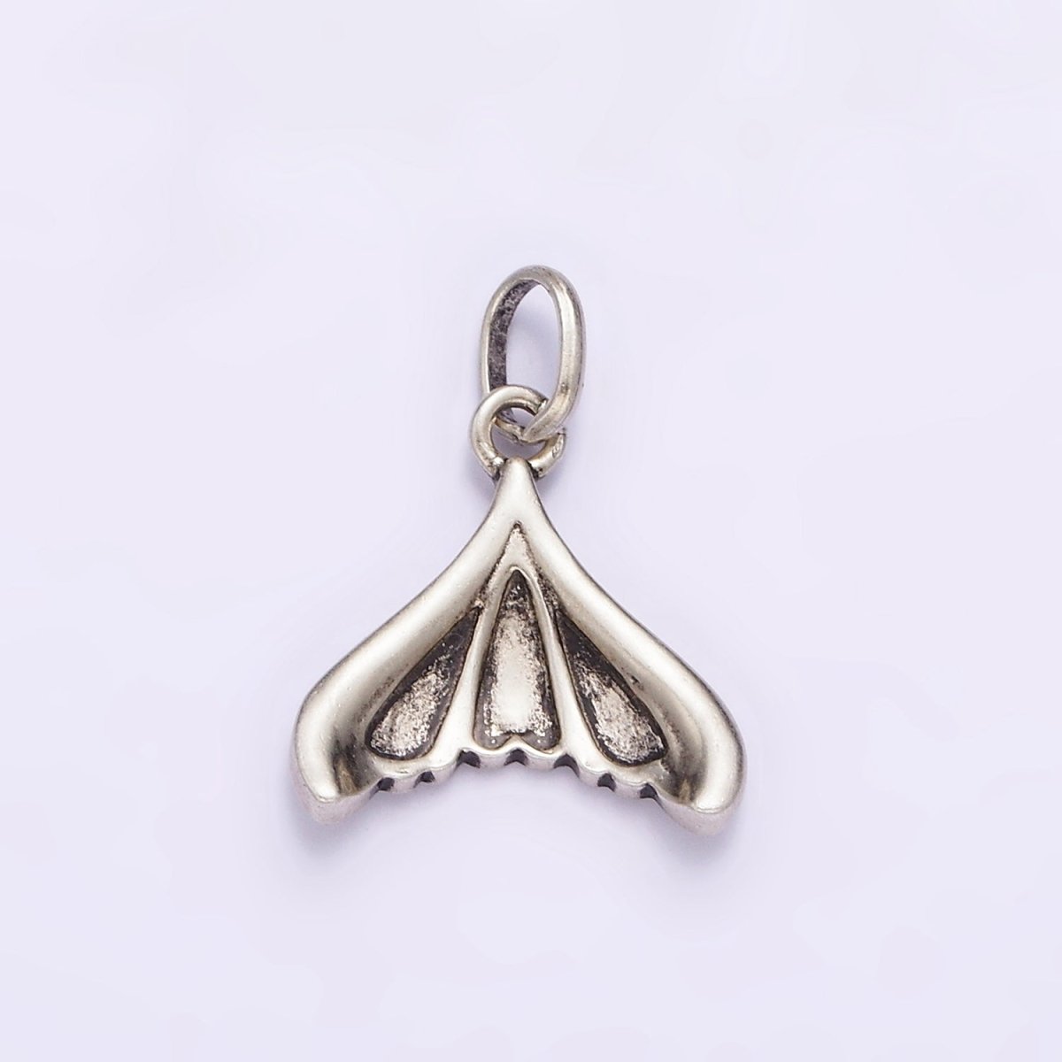 Mini Mermaid Tail Charm Coin Whale Pendant in 925 Sterling Silver Pendant SL-316