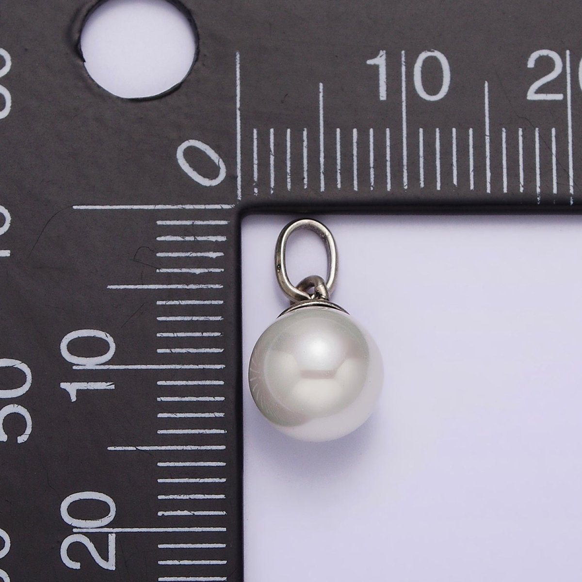 Mini Pearl Charm Dangle Drop Pendant in 925 Sterling Silver Pendant SL-337
