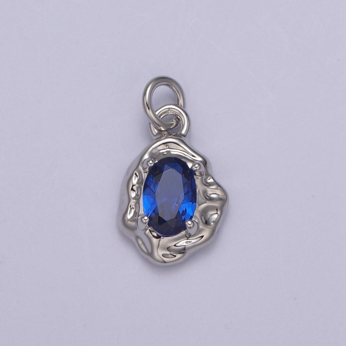 Mini Rustic Charm with Colorful Cubic Zirconia Stone for Add on Charm in 14k gold Filled for Jewelry Supply N-717 - N-724 N-878 - N-880