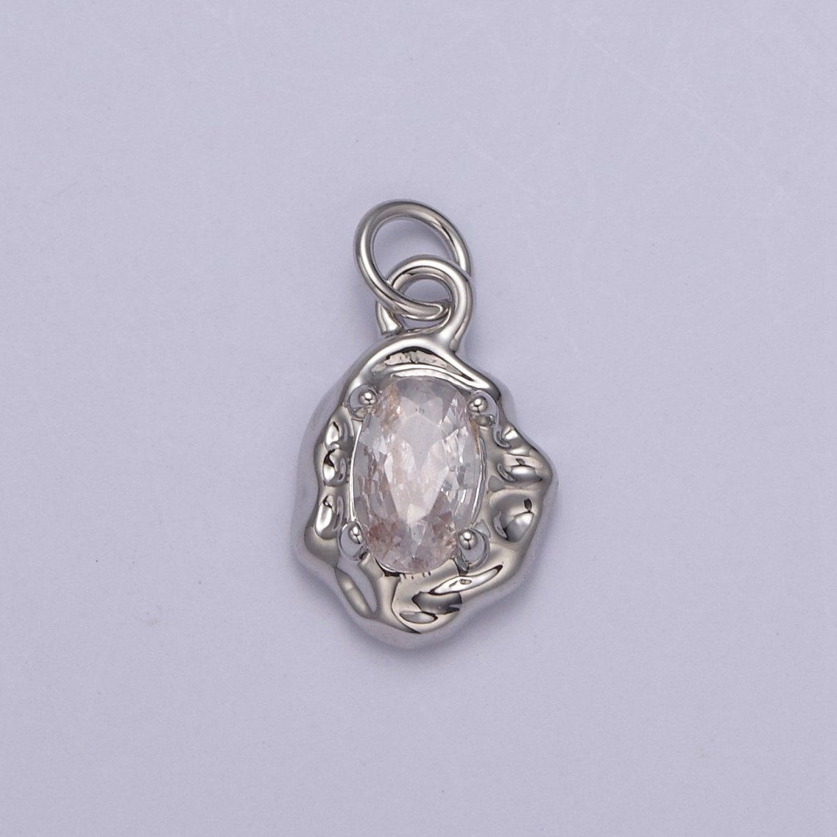 Mini Rustic Charm with Colorful Cubic Zirconia Stone for Add on Charm in 14k gold Filled for Jewelry Supply N-717 - N-724 N-878 - N-880
