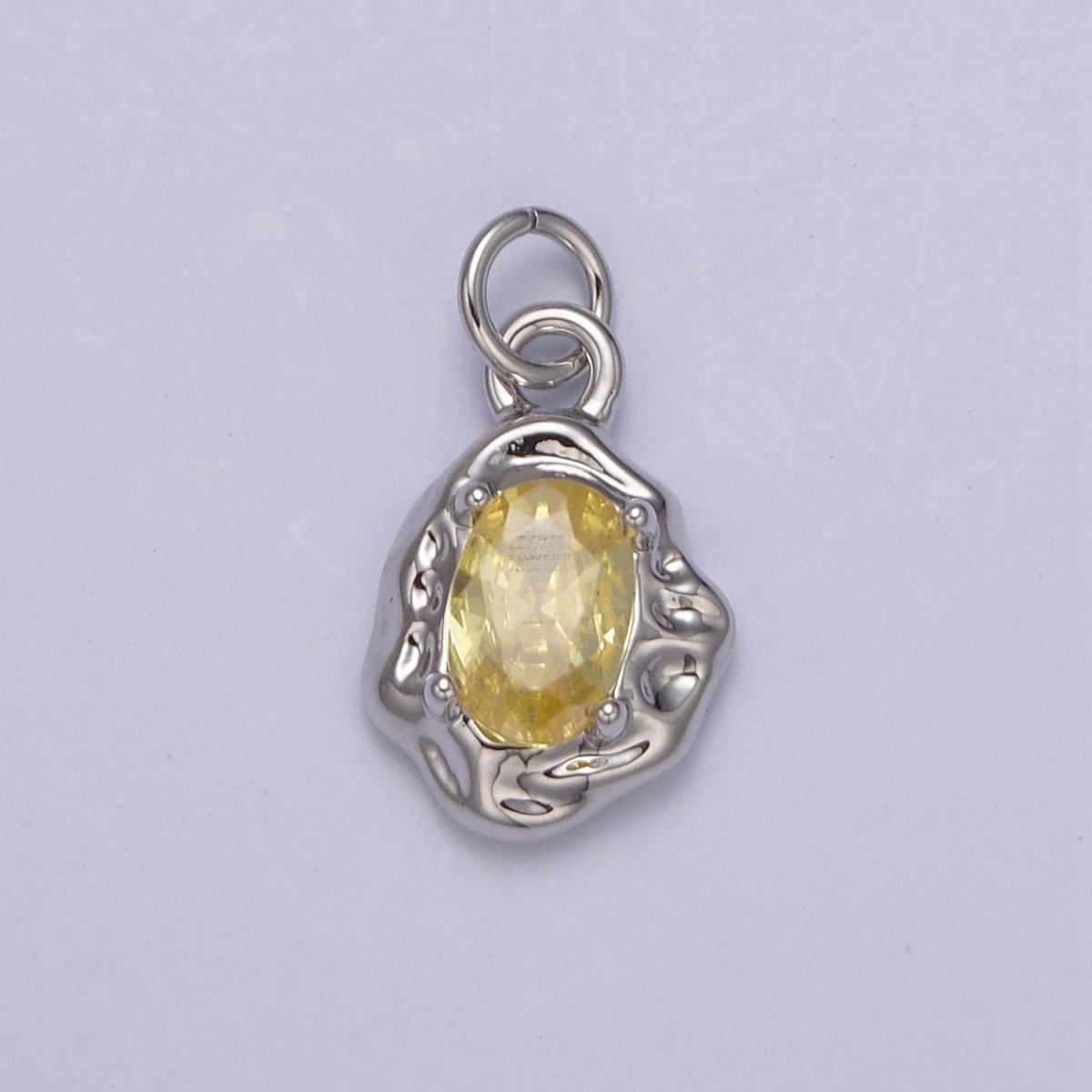 Mini Rustic Charm with Colorful Cubic Zirconia Stone for Add on Charm in 14k gold Filled for Jewelry Supply N-717 - N-724 N-878 - N-880