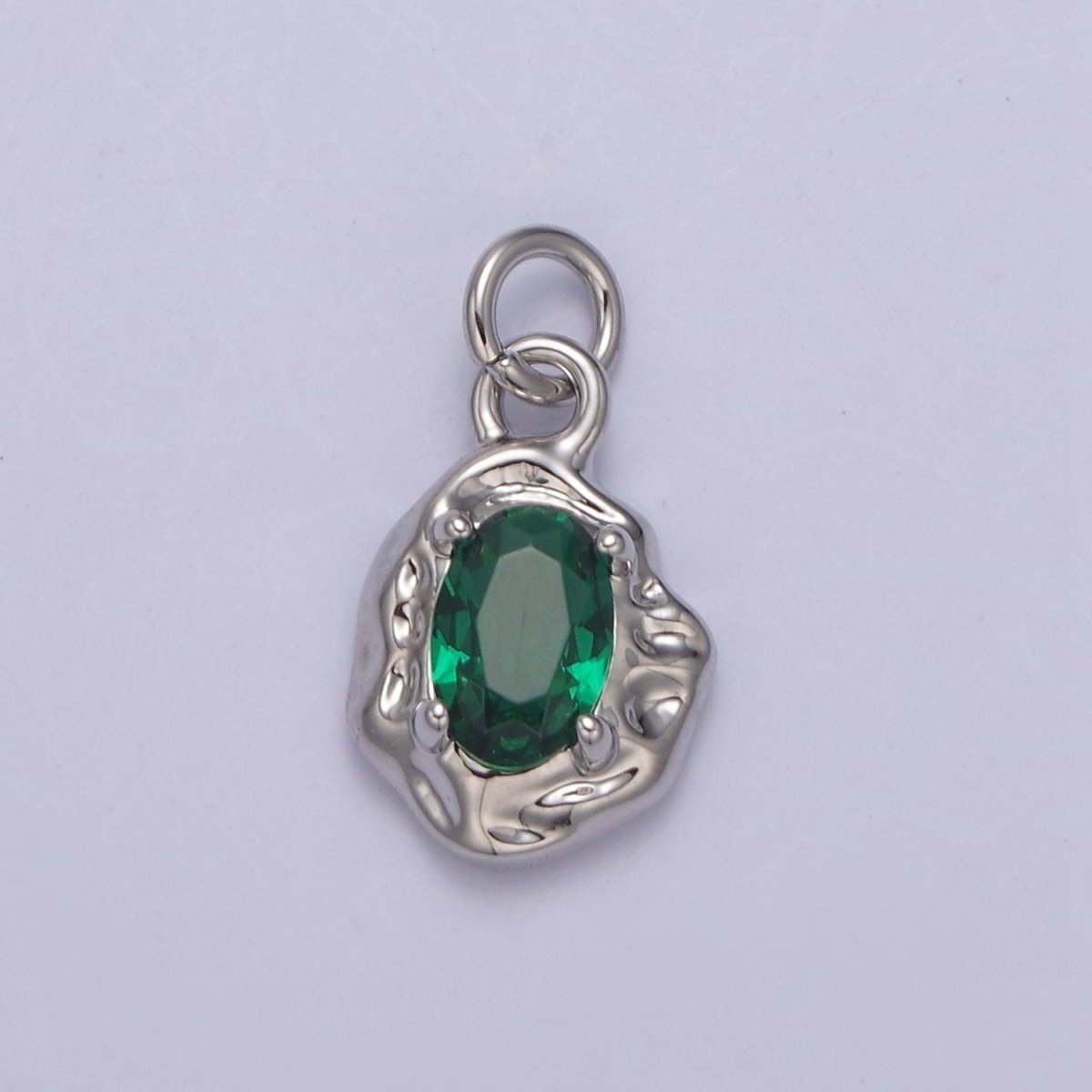 Mini Rustic Charm with Colorful Cubic Zirconia Stone for Add on Charm in 14k gold Filled for Jewelry Supply N-717 - N-724 N-878 - N-880